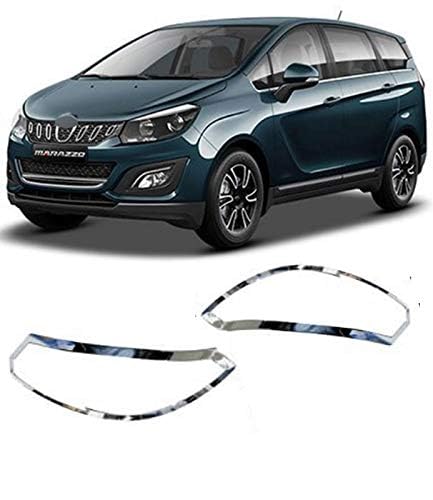 Image of BuBu Car Silver Plated Chrome Headlight Cover for Mahindra Marazzo All Model car