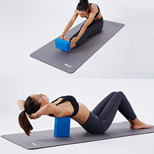 Yoga Blocks 2 Pack for Women Home Yoga Beginners Practices Class Studio Accessories,Pilates, Meditation,High Density EVA Non-Slip Surface Soft and Light (YB01 Royal Blue)