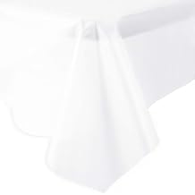 2 Plastic Rectangular Tablecloths 54"X 108" Table Cover - Clear slightly frosted
