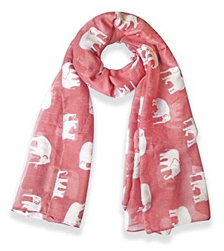 V28 Gorgeous Elephant Print Long Scarf Shawl Sarong Pink thumb #2