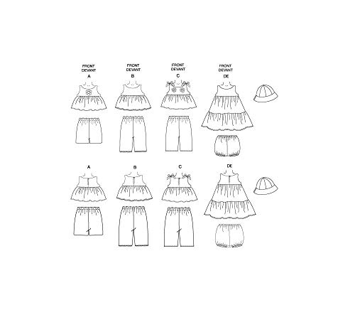 Butterick Patterns B5017 Infants' Top, Dress, Panties, Shorts, Pants And Hat #TOP5