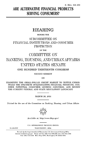Are alternative financial products serving consumers?
