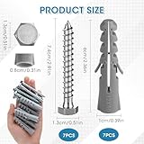 Heavy Duty Concrete Screws M8 x 70mm TV Bracket Screws Masonry Brick Wall Fixing Screw Bolts Steel Lag Bolt Wall Plug for Aerial Satellite Sky Dish Fence Shelves Mounting, Pack of 7 - Image 2
