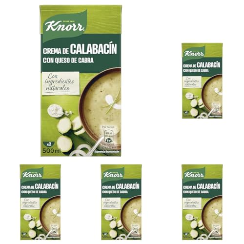Knorr Crema Calabacín con Queso de Cabra, 500ml (Paquete de 5)