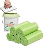 120 Stück Biomüllbeutel 5L, Wifpme Bio Müllsäcke Müllbeutel Abfallsäcke Biomülltüten Kompostierbare, Reißfeste Bio Beutel Küchen Lebensmittel Abfallbeutel für Küche, Büro, Wohnzimmer