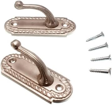 10 X Georgian Curtain Tie Backs, Matt Chrome Finish, Pair