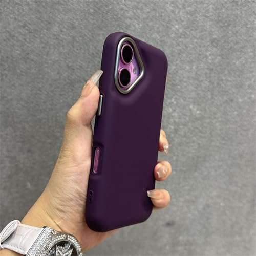 Coque silicone iPhone 15 violet foncé au fini givré mat