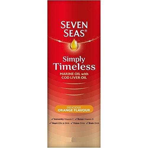 Seven Seas Simply Timeless Marine Oil with Cod Liver Oil Orange Flavour