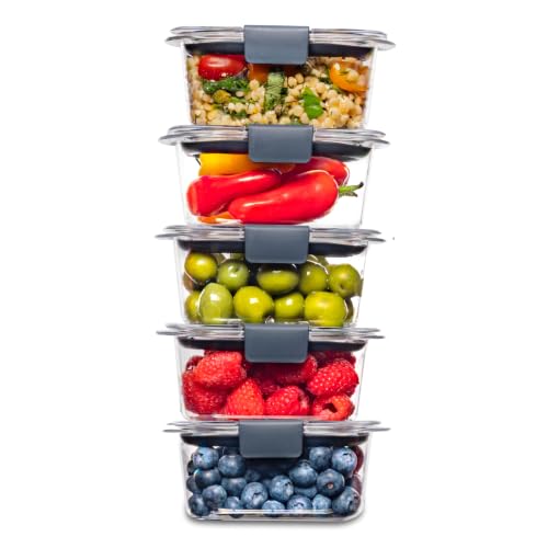 Rubbermaid Brilliance BPA-Free Food Storage Containers Multi Pack, 1.3 Cup