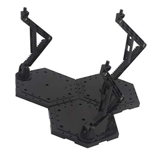 P Prettyia Puppenständer Display Ständer Halter für 1/100, 1/144 Gundam, Saint Cloth Action Figuren Körper Zubehör - Schwarz