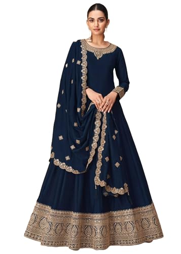 Costume indien en soie Bollywood de haute couture robe longue modèle 11443