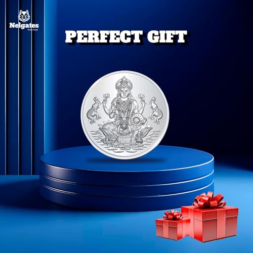Image of Pure Silver coin 999purity Goddess laxmi gift for all occasions for men and women