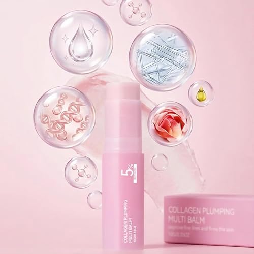 EKEYR PDRN Pink Collagen Volume Multi Balm Stick | Volufiline, PDRN, Collagen | Face & Body Balm for Under-Eyes, Neck, Forehead, Smile Lines, Lips | Plumping, Radiance, Line Care | K-Beauty β image 2