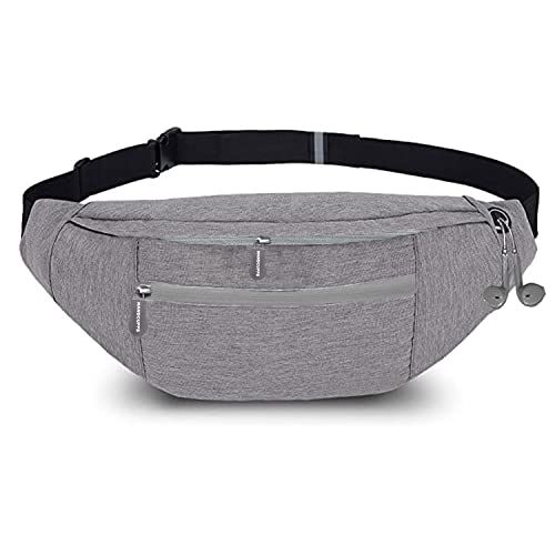Handcuffs Waist Bags for Mens & Womens | Fanny Pack | Side Bag | Travel | Sling Pouch | Money Belt | Running | Ridding | Hiking | Sport | Chest Bag (Mid Grey)