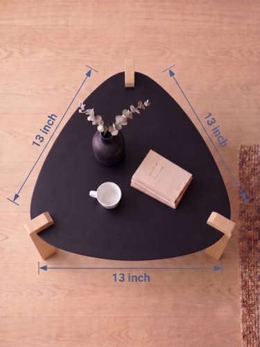 Image of Modern Triangle Side Table, Home Decor for Living Room, Bed Side Tables for Bed Room, stools for Home, Furniture for Home, 2-Tier White Shelves