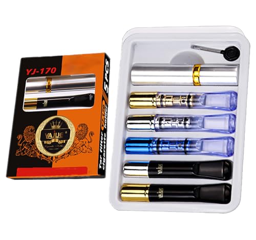 Porte-cigarette,Fume-cigarette porte-filtre à cigarette réutilisable, porte-filtre à tabac portable, porte-cigarette nettoyable(5PS)