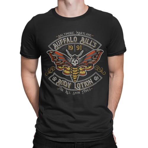 Buffalo Bill 2 Film Movie Funny sci fi Horror Halloween t Shirt Intended for Silence of The Lambs (UK Alpha L Regular Regular Black)