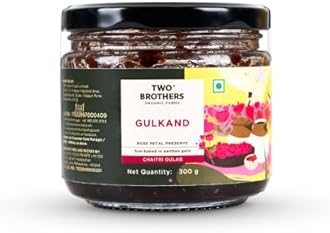 Two Brothers Organic Farms | Natural Gulkand | A Rose Petal Preserve | Sweetened Using Raw Honey | 300gm