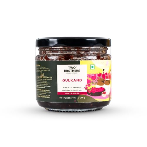 Two Brothers Organic Farms | Natural Gulkand | A Rose Petal Preserve | Sweetened Using Raw Honey | 300gm
