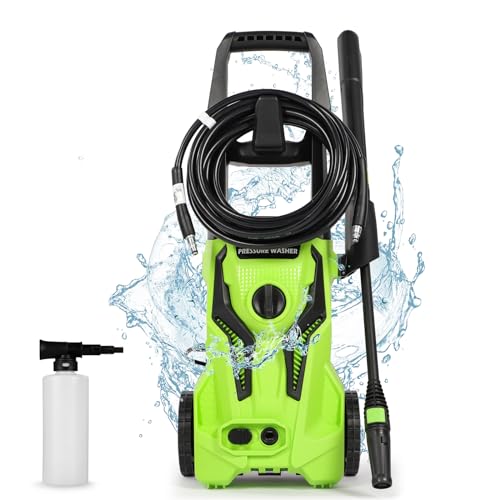 High pressure washer, Power Washer,2000w,150Bar 6.5L/min,Jet washer Pressure Washer with Adjustable Nozzle Accessory and Foam Cannon for Car Driveway Garden Patio Fence