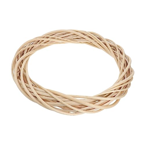 CLISPEED Ghirlanda Di Viti Decorativa Rattan Per Decorazioni Festive e Artigianato Colore Burlywood Perfetta Per Ingressi e Feste