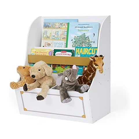Fantasy Fields - Book Shelf Organizer for Kids with Storage, Toddler Display Bookshelf, Versailles Toy Storage Cubby 2 Tier Furniture White (ZMA-ACGDCA) Cover