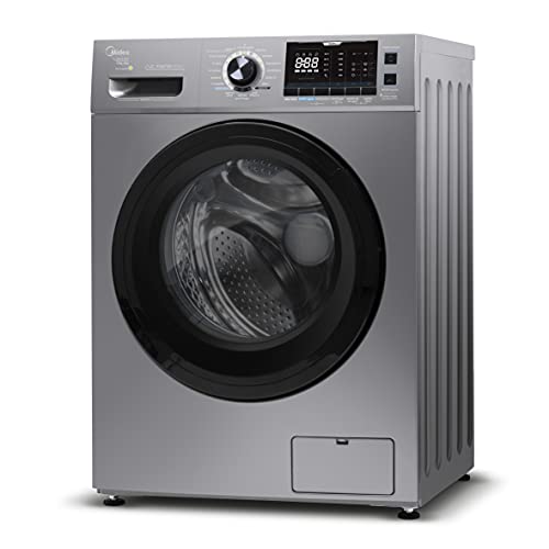 Lava e Seca 12kg LSE12X2 Storm Wash Inverter Tambor 4D, Porta Preta Prata, Midea (220V)