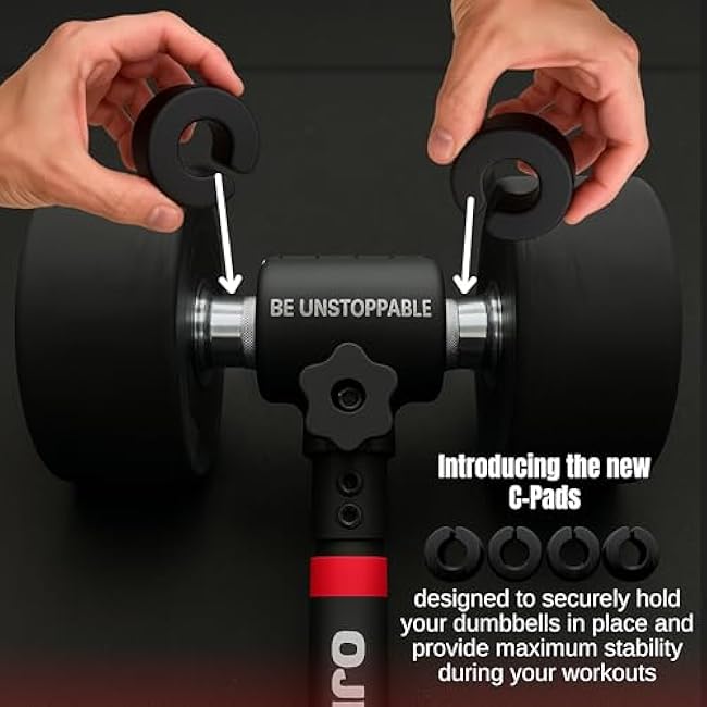 Dumbbell Converter to Barbell Set - Adjustable weights & Up to 200 lb Capacity Weight Barbell - Steel Clamp - Barbell Dumbbells Converter for Home Gym - Weight Lifting for full Body Workouts