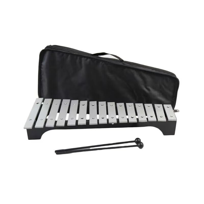 pour Débutants xylophone Instrument À Percussion Précis À Plaque D'aluminium De 15 Tons Xylophone Argent Sac D'instrument À 15 Tons