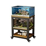 【Stabilité inébranlable】 Fabriqué en acier robuste et revêtu d'une peinture en poudre noire mate, ce support offre une résistance exceptionnelle à la corrosion et à la rouille tout en supportant jusqu'à 660 lb, garantissant ainsi la sécurité parfaite de votre aquarium.