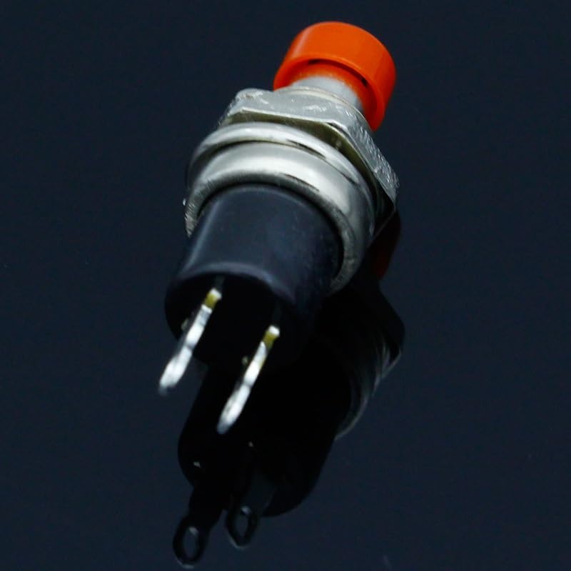 10-Pack Normally Open Mini Momentary Spring Return Push Button Switch Red