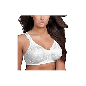 Playtex-Womens-18-Hour-Ultimate-Lift-and-Support-Wire-Free-Bra-US4745-Available-in-Single-and-2-Packs Playtex 18-Hour Ultimate Lift Wireless Bra, Wirefree Bra with Support, Full-Coverage Wireless Bra for Everyday Comfort, White, 34C