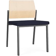 Avon Reception Armless Chair UPH Seat HPL Back/Charcoal/Natural/Navy Blue