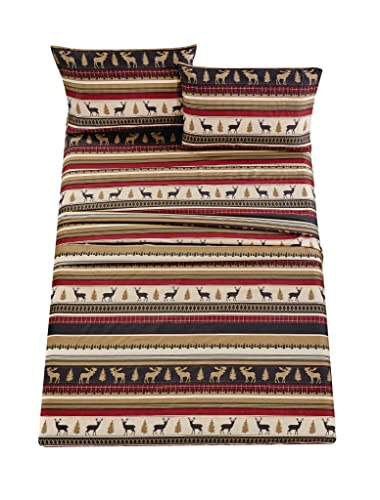 Chezmoi Collection 3-Piece Rustic Lodge Forest Wildlife Moose Deer Microfiber Printed Bed Sheet Set, Twin Size #TOP5