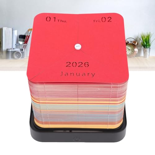 Bloc-notes 3D calendrier 2026 anti-stress déco bureau en papier