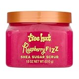 Tree Hut Raspberry Fizz Shea Sugar Scrub, Exfoliating, Hydrating & Moisturizing Body Scrub with Shea Butter & Nourishing Essential Oils, Smooth & Soften Skin, 18 oz