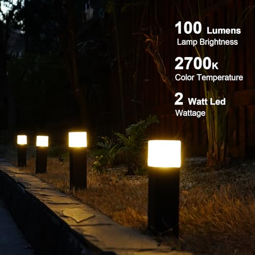 image for GOODSMANN Low Voltage Pathway Lighting 8PK Bollard Landscape Lights Ki