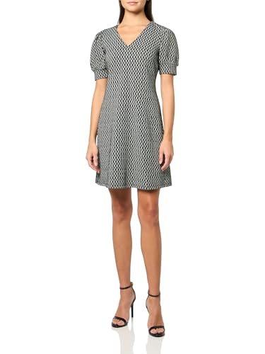 Image of Tommy Hilfiger Women's Short Puff Sleeve V-Neck Shift Mini Dress