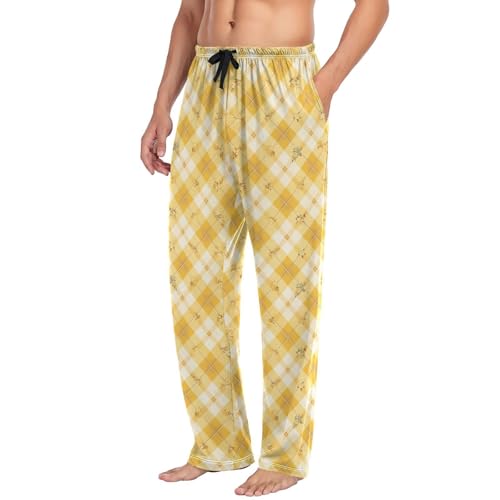 GuoChe Pajamas For Men Pants Men Pjs Pants with pockets for Fall Christmas Gifts Small4