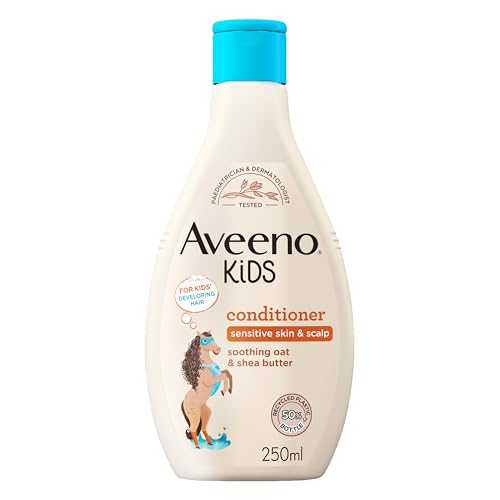 Aveeno Baby Kids Conditioner 250ml | Enriched with Soothing Oat & Shea Butter | Hair Conditioner for Children Developed for Your Little Superhero | Childrens Toiletries Sets