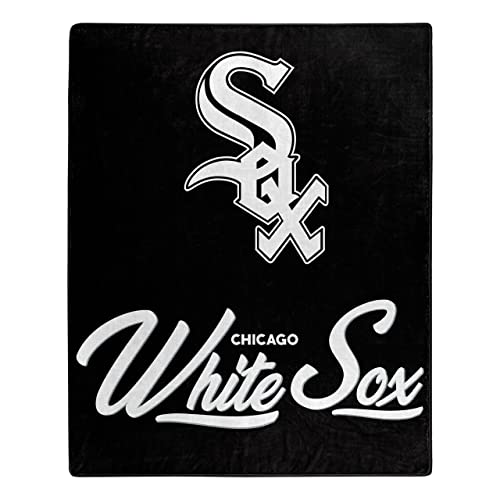 The Northwest Company MLB White Sox Signature Throw Blanket, 50" x 60" , Team Colors