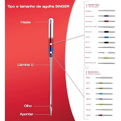 إبر آلة الخياطة SINGER 10-Pack Universal 2020 ، مقاس 100/16