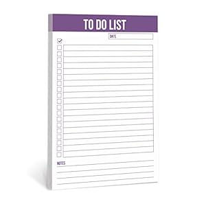 Jot & Mark To Do List Notepad Purple 5.5″ x 8.5″ (50 Sheets per pad)
