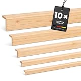 KGM 10x Winkelleisten Kiefer 15x15 mm, Länge 2400 mm - Massivholz roh Holzleisten Eckleisten für Kanten & Ecken