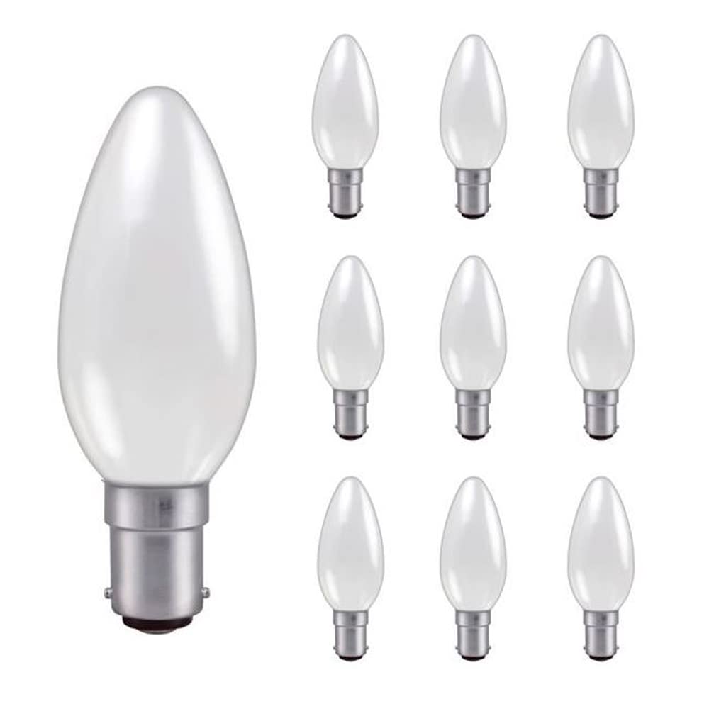 Swan Lightbulbs Candle 240V 40W Ba15d Opal 10 Pack