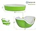 Stargoods Pistachio Bowl, Snack Serving Dish, Double Peanut Bowl with Nut Seeds Shell Candy Storage, Green