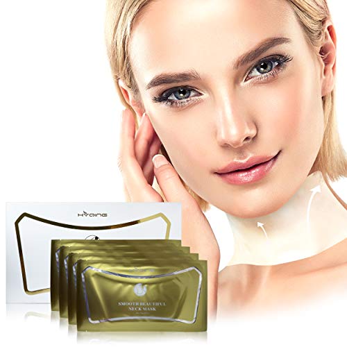 MASHELE 5 pcs Neck Anti Wrinkle Pads - Set of 5 Anti Aging Tightening Patches Treatment and Prevention Pad for Men and Women Christmas Gift (Neck Treatment)