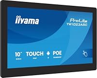 iiyama Prolite TW1023ASC-B3P 25.5 cm 10.1 Inch Touchscreen PC IPS LED WXGA 10 Point Multitouch Capacitive Android 13 iiSignage² HDMI-Out USB RJ45 PoE WiFi Bluetooth Webcam SD Slot Anti-Fingerprint 24