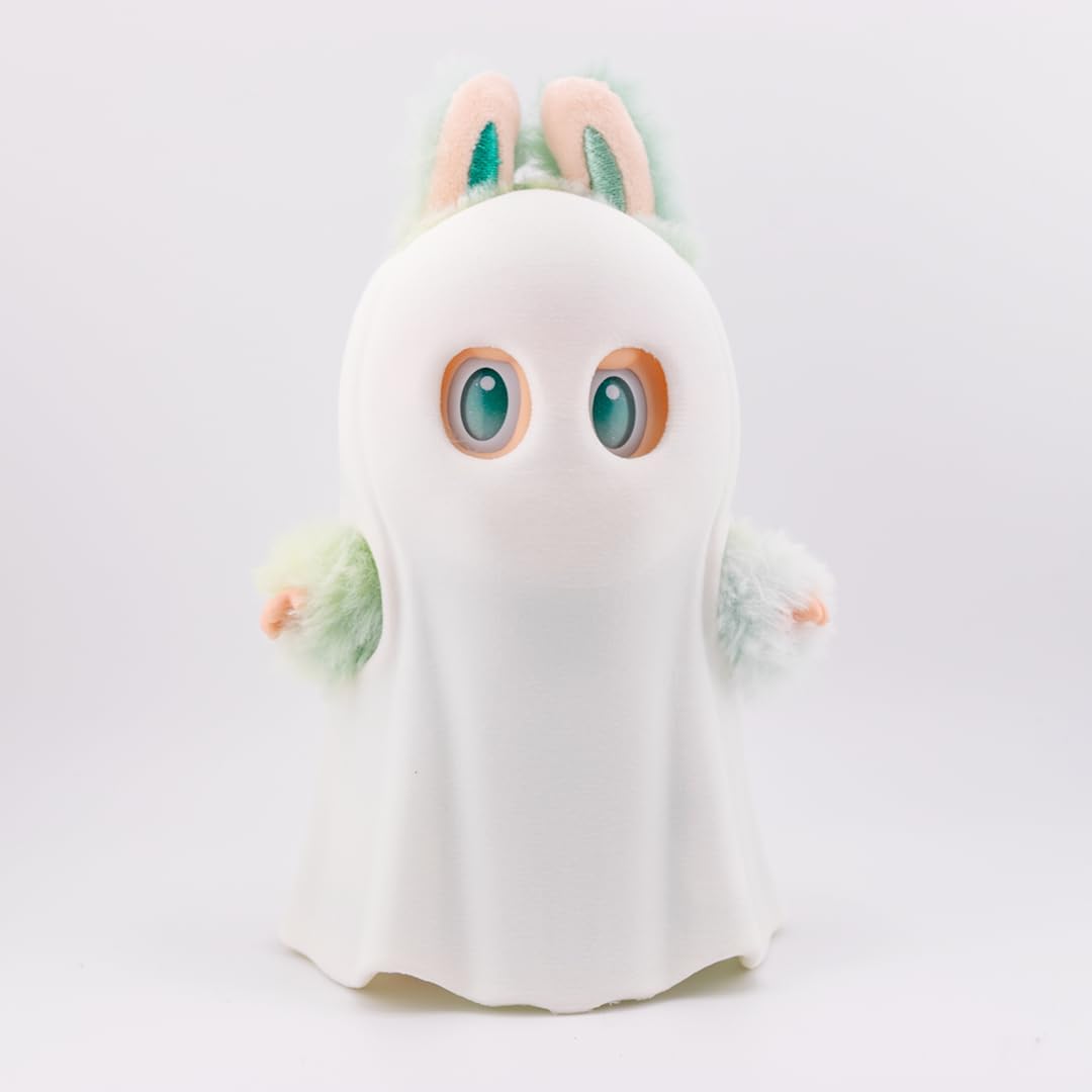 Ghost Costume for Regular & Mini Size Labubu - 3D Printed Accessory (6 Inches Tall)