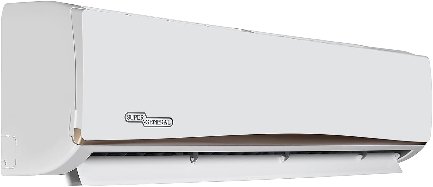 Super General 2.5 Ton Split Air Conditioner, 30000 BTU, Rotary Compressor, Auto Restart, Gold Fin, 4-way swing, SGS-315-NE, White - 134 x 45 x 38 cm, 1 Year Warranty